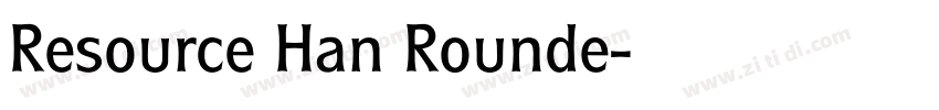 Resource Han Rounde字体转换